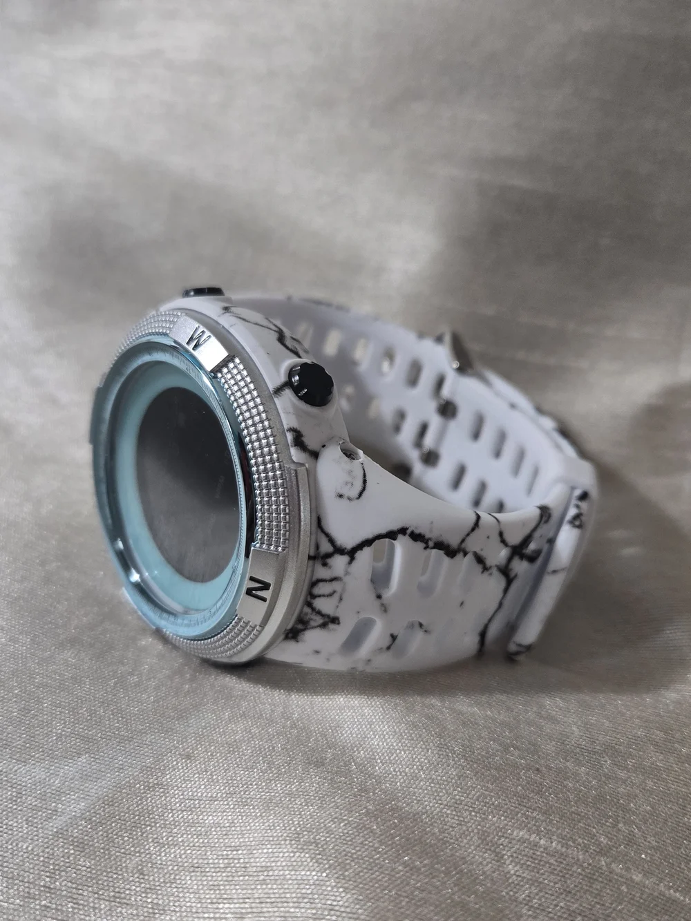 Ativa Summit X White Marble Digital Sports Watch - Turquoise Dial